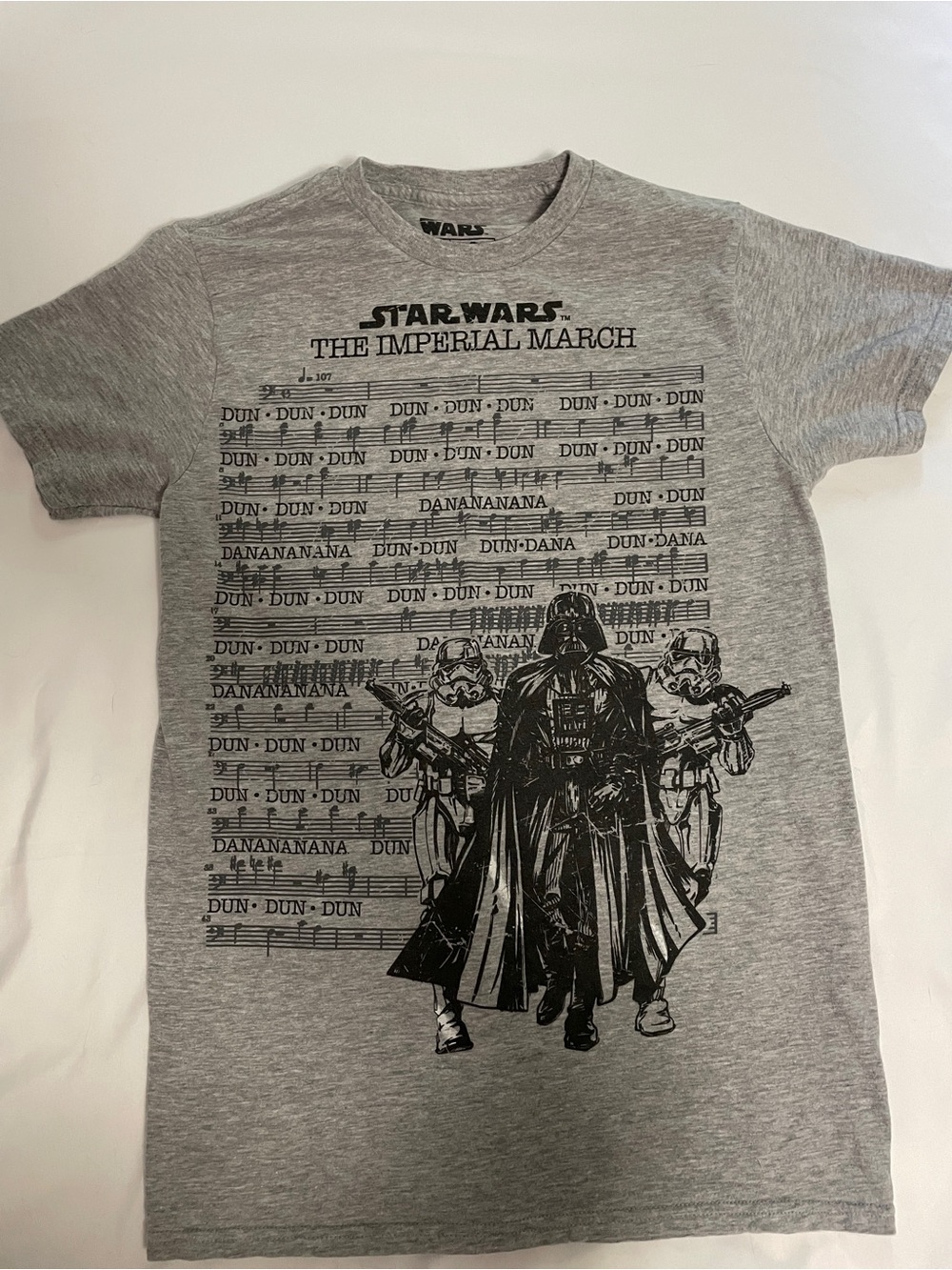 Star Wars The Imperial March Grey Graphic T-Shirt